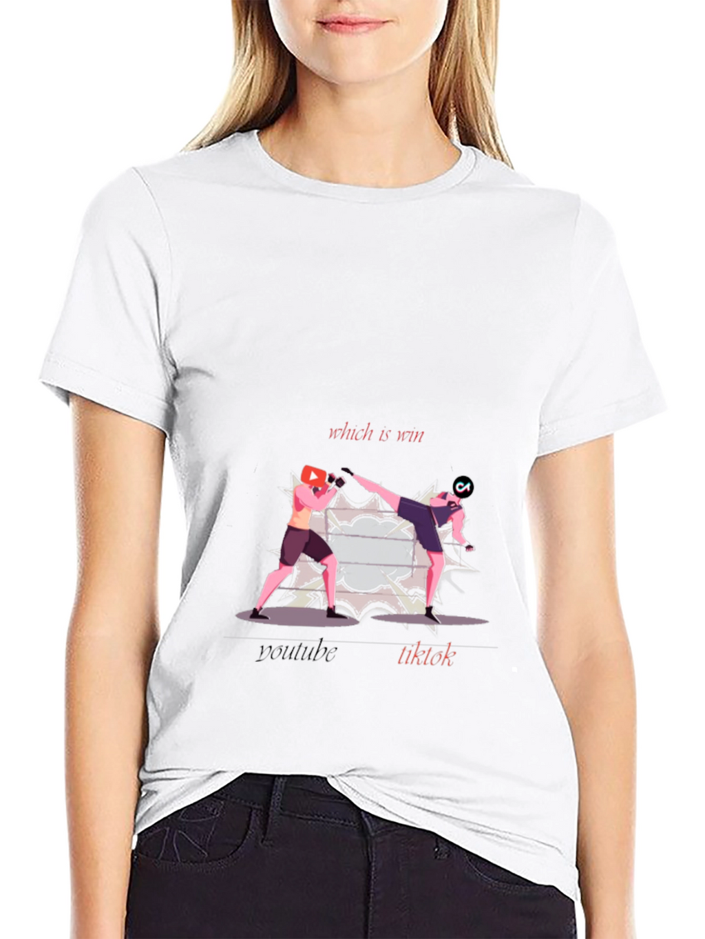 YouTube vs TikTok T-Shirt