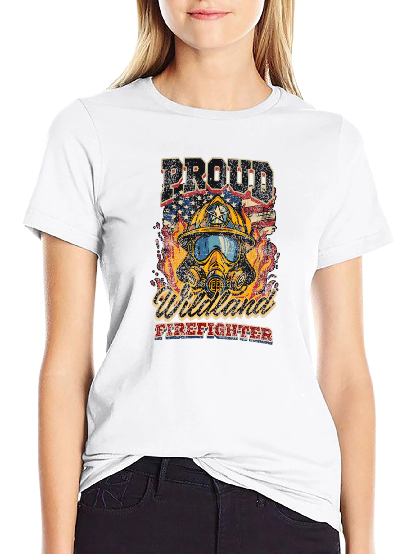 Proud Wildland Firefighter Graphic T-Shirt