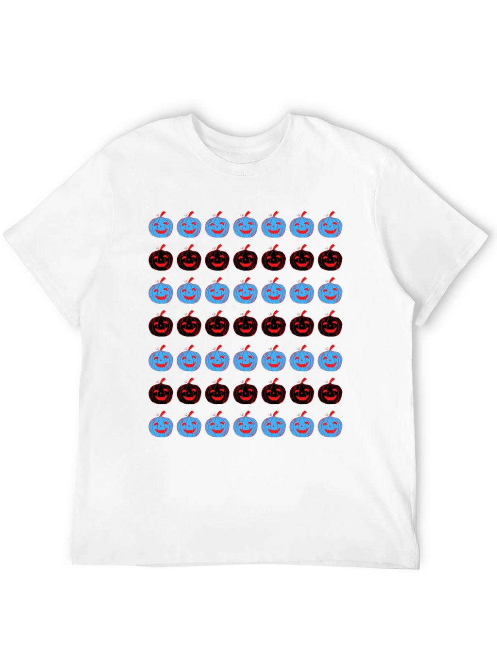 Pumpkin Pattern Black Tee