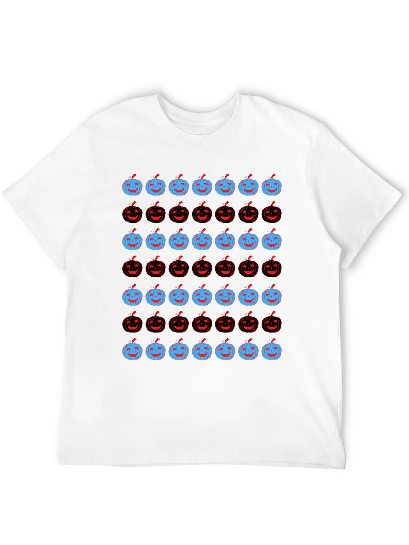 Pumpkin Pattern Black Tee