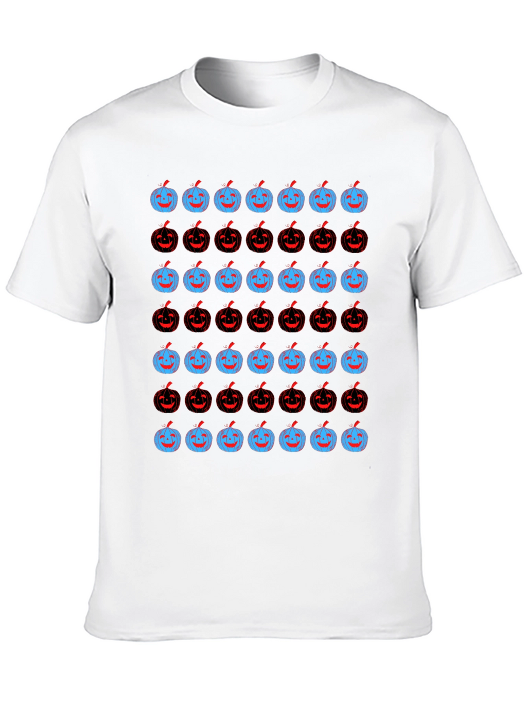 Pumpkin Pattern Black Tee