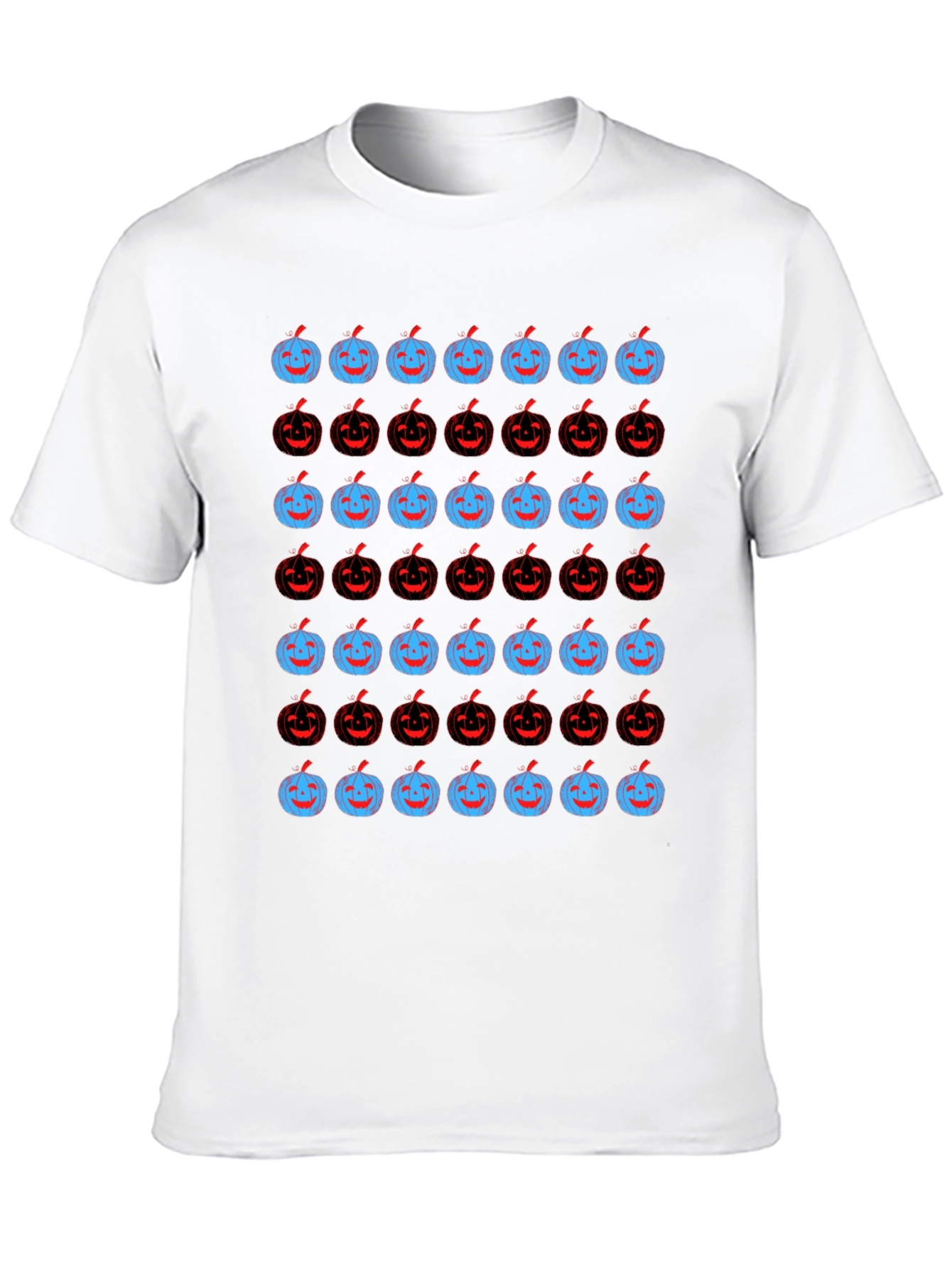 Pumpkin Pattern Black Tee