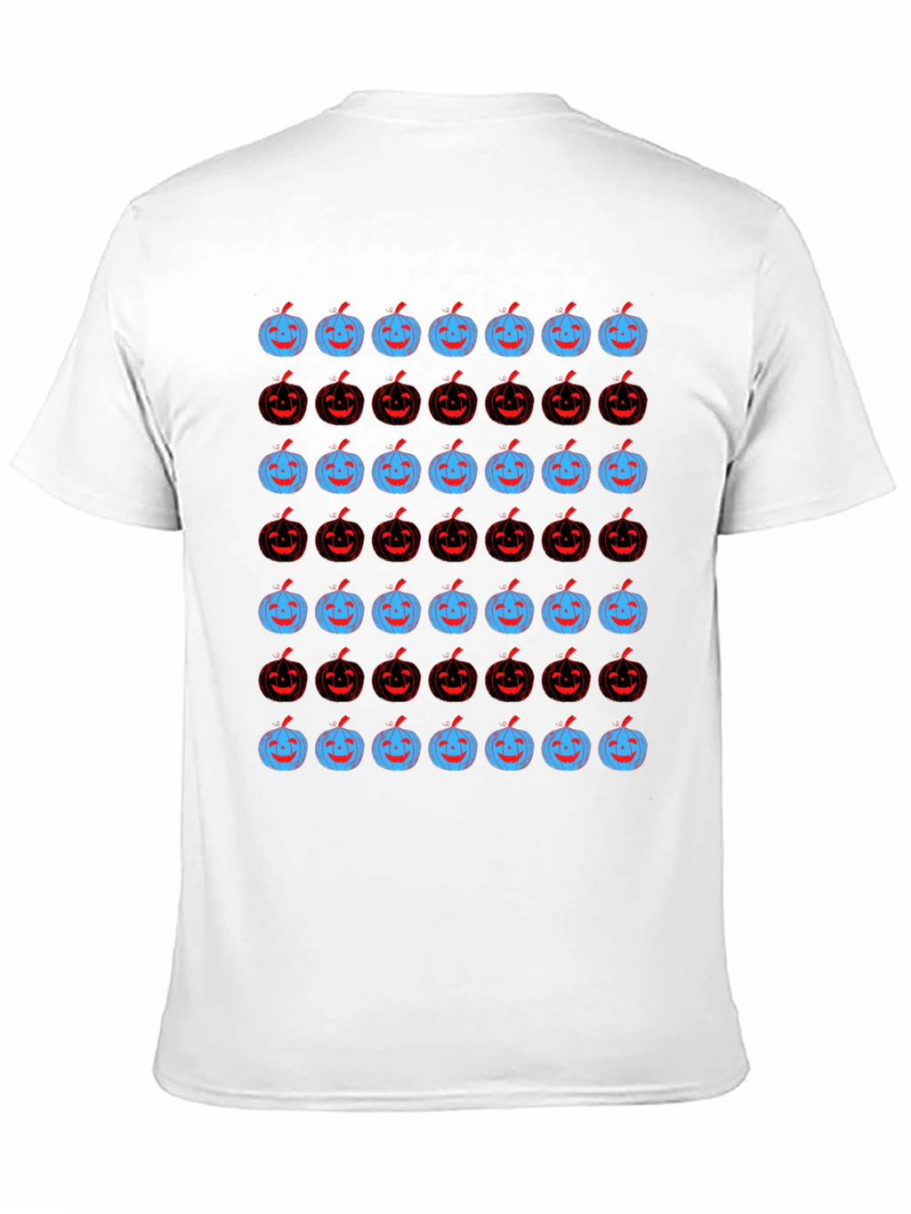 Pumpkin Pattern Black Tee
