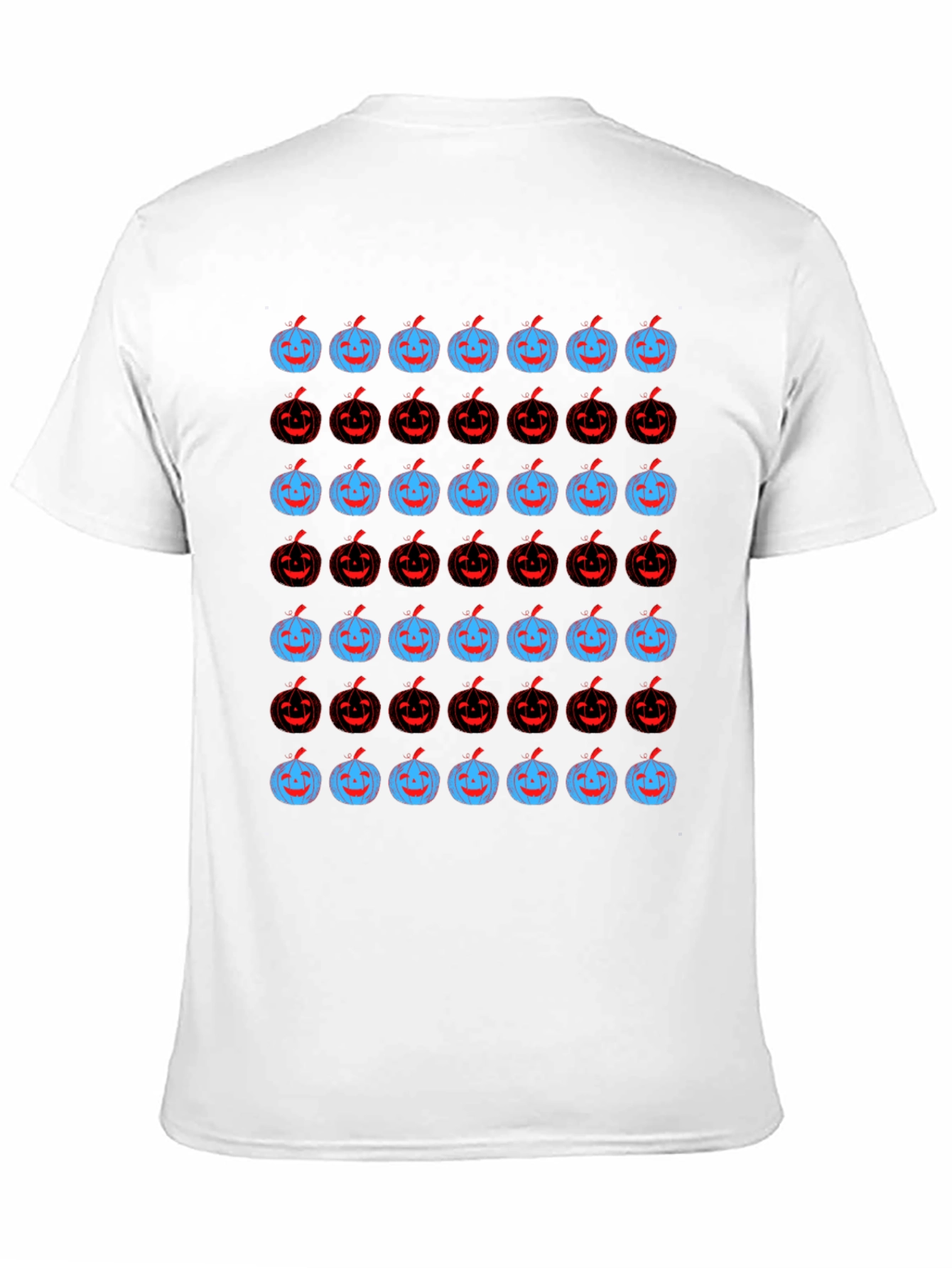 Pumpkin Pattern Black Tee