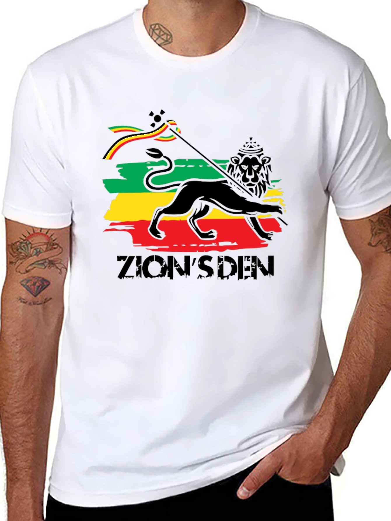 Zions Den Lion T-Shirt - Reggae Style