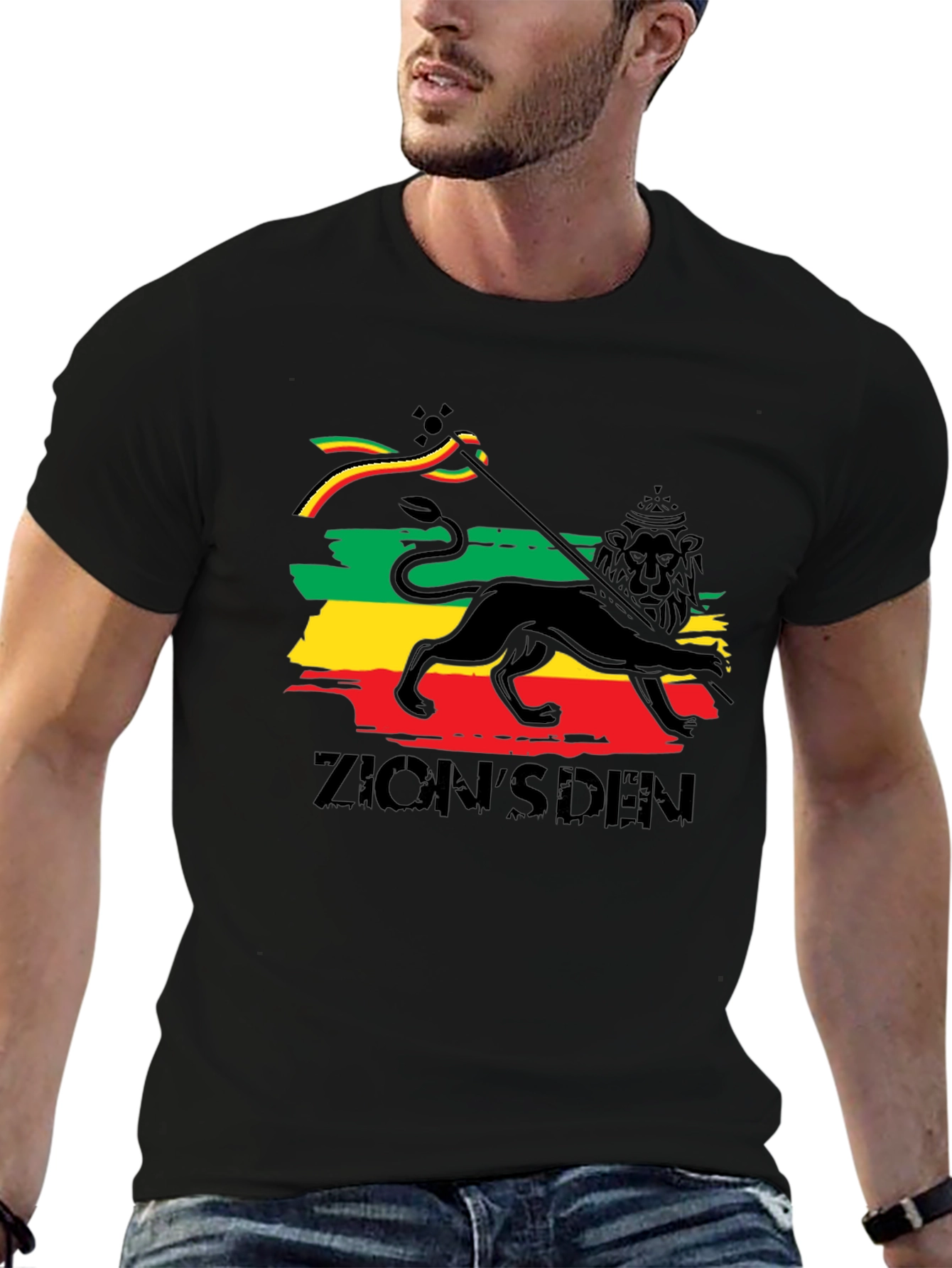 Zions Den Lion T-Shirt - Reggae Style