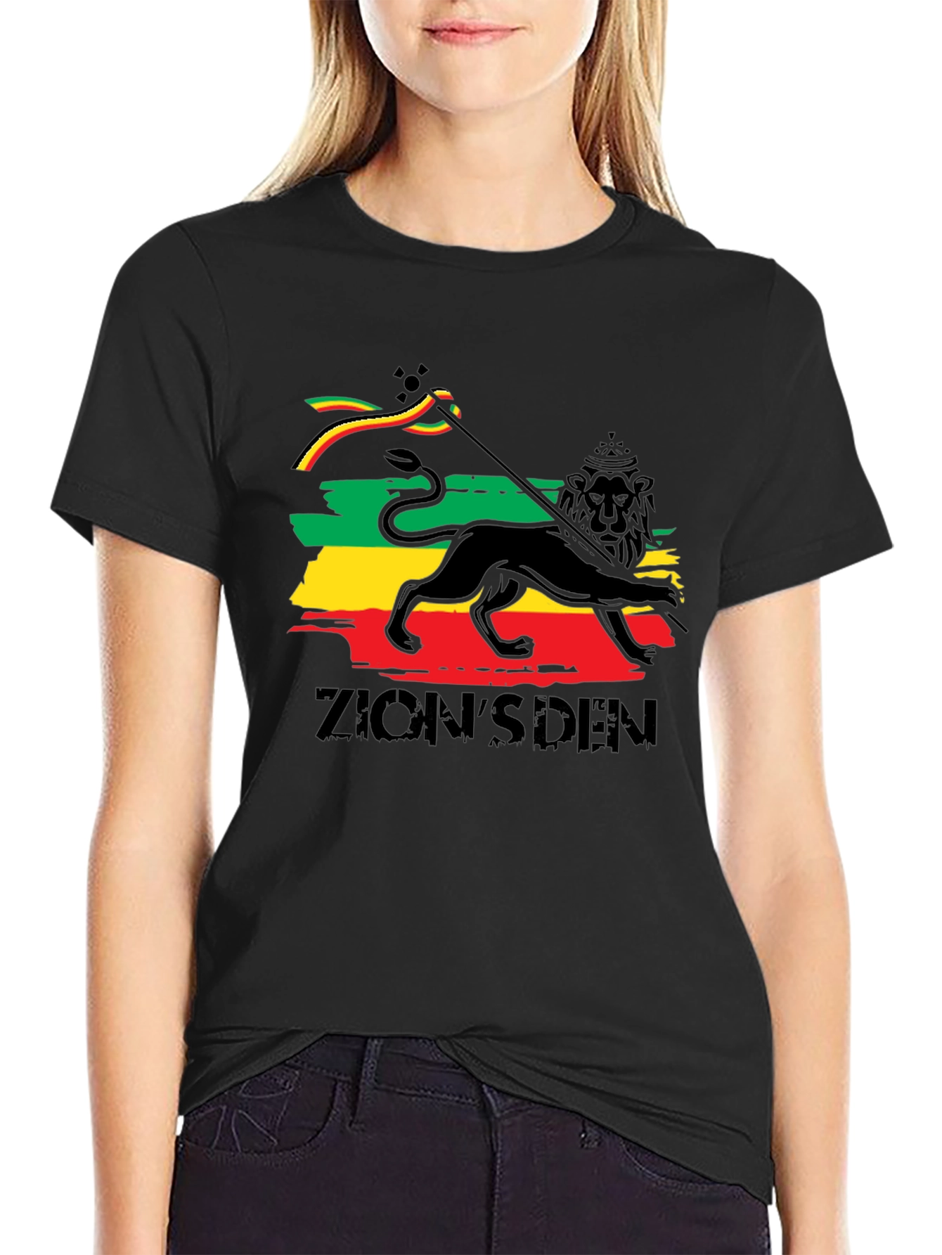 Zions Den Lion T-Shirt - Reggae Style