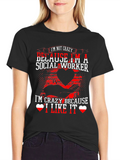 Crazy Social Worker Graphic Tee - Black