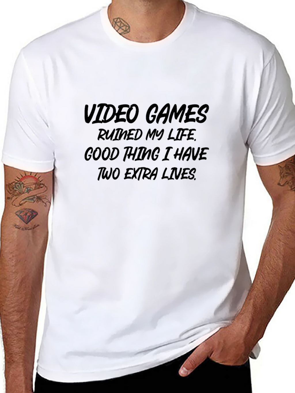 Video Games Ruined My Life Mens Graphic T-Shirt