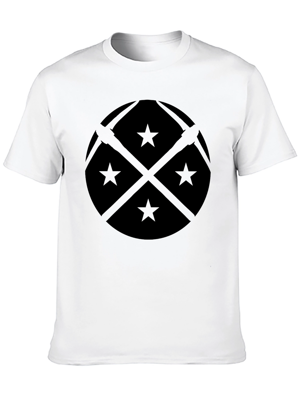 Black Denver Pickaxes & Stars Graphic T-Shirt