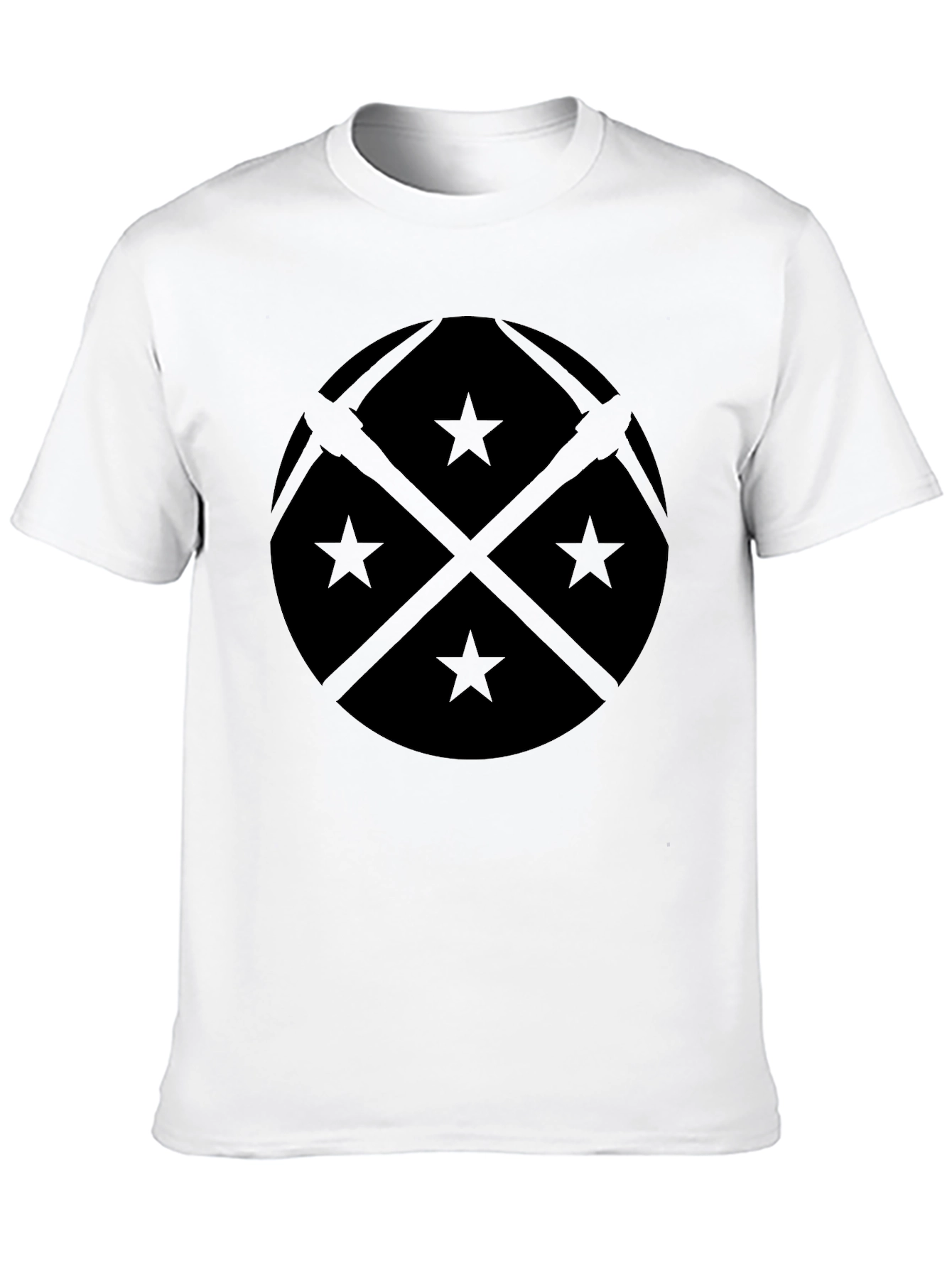 Black Denver Pickaxes & Stars Graphic T-Shirt