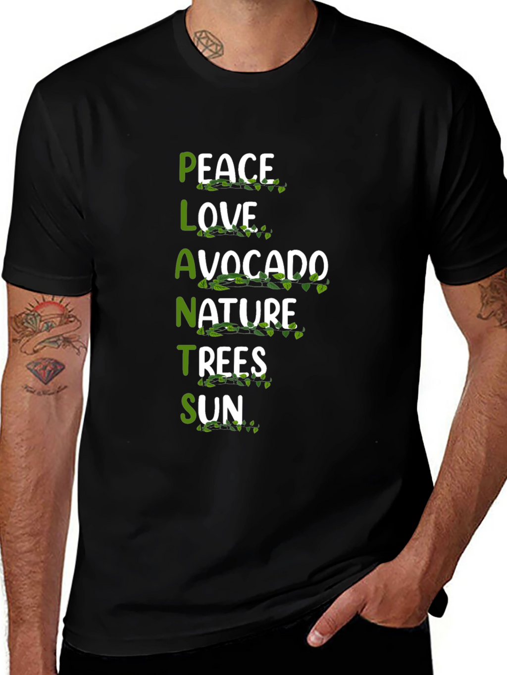 Plants Peace Love Avocado Nature T-Shirt