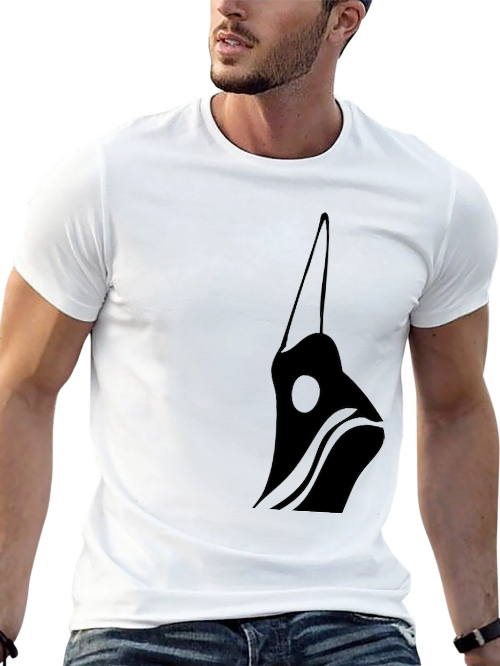 Stylish Black Graphic Tee - Unique Design