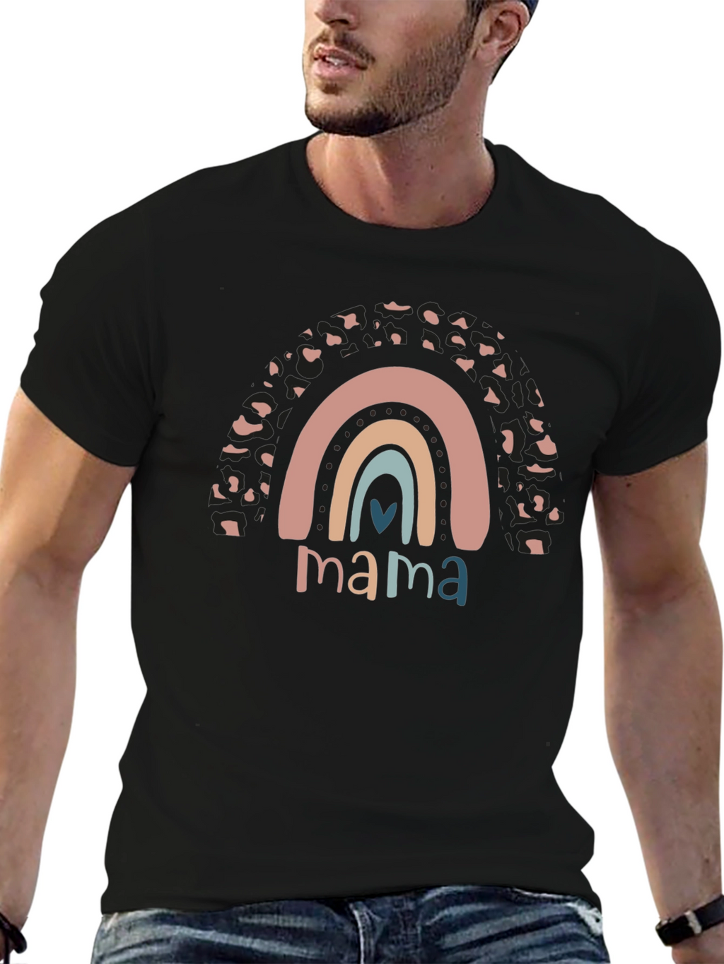 Mama Rainbow Graphic Tee - Stylish Mom Apparel