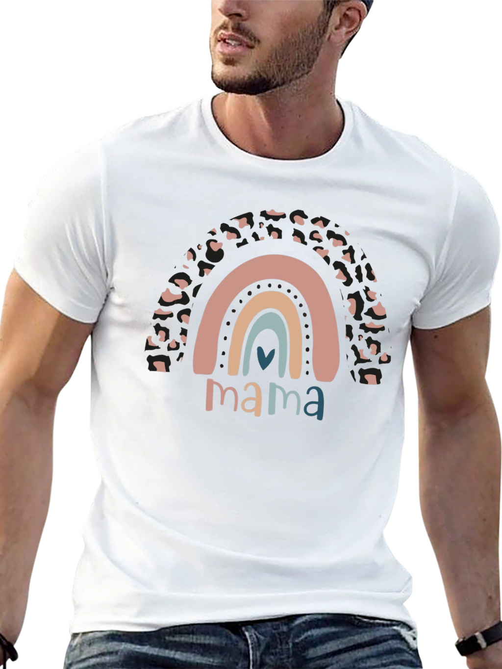 Mama Rainbow Graphic Tee - Stylish Mom Apparel