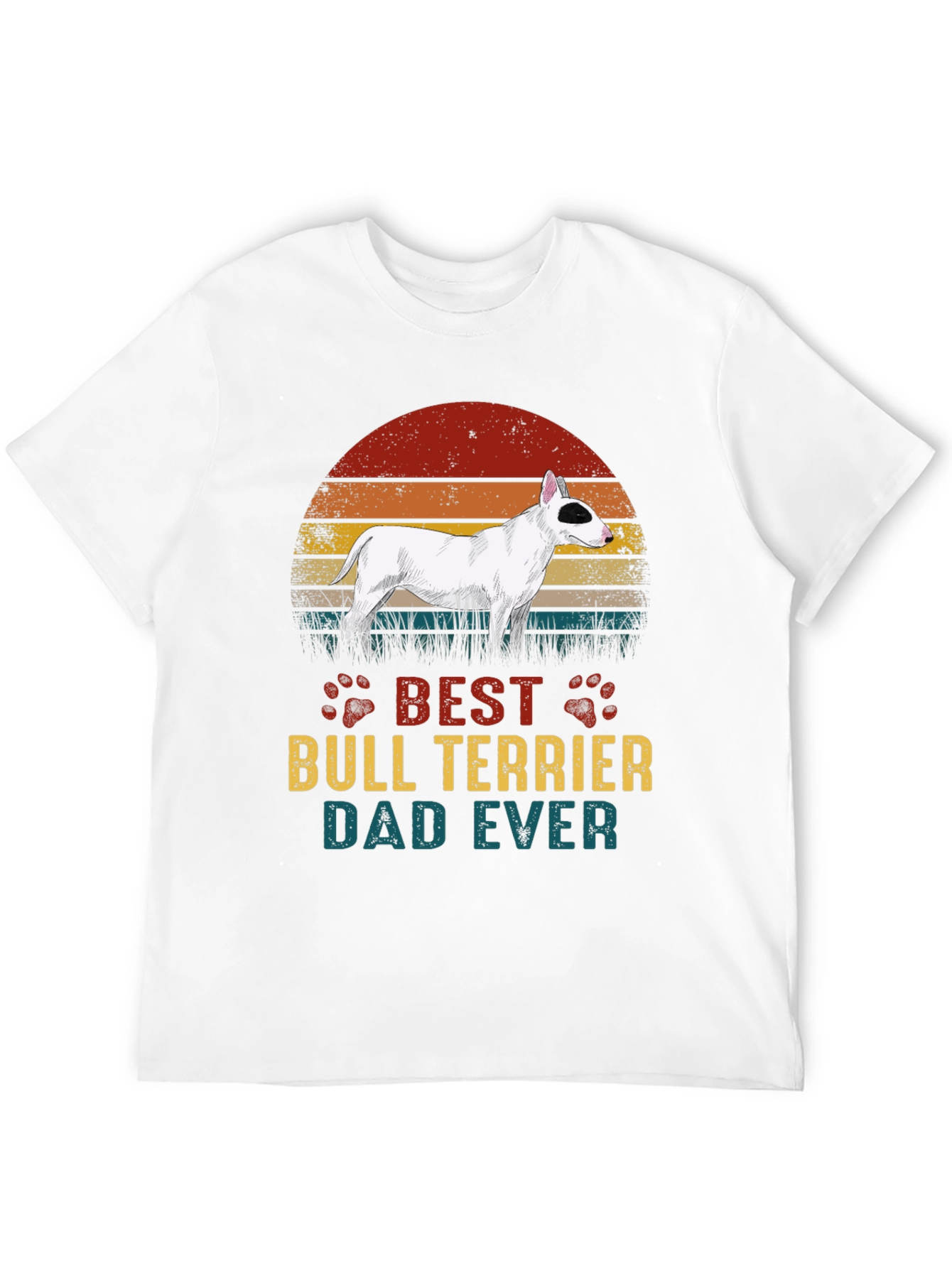 Best Bull Terrier Dad Ever Graphic T-Shirt