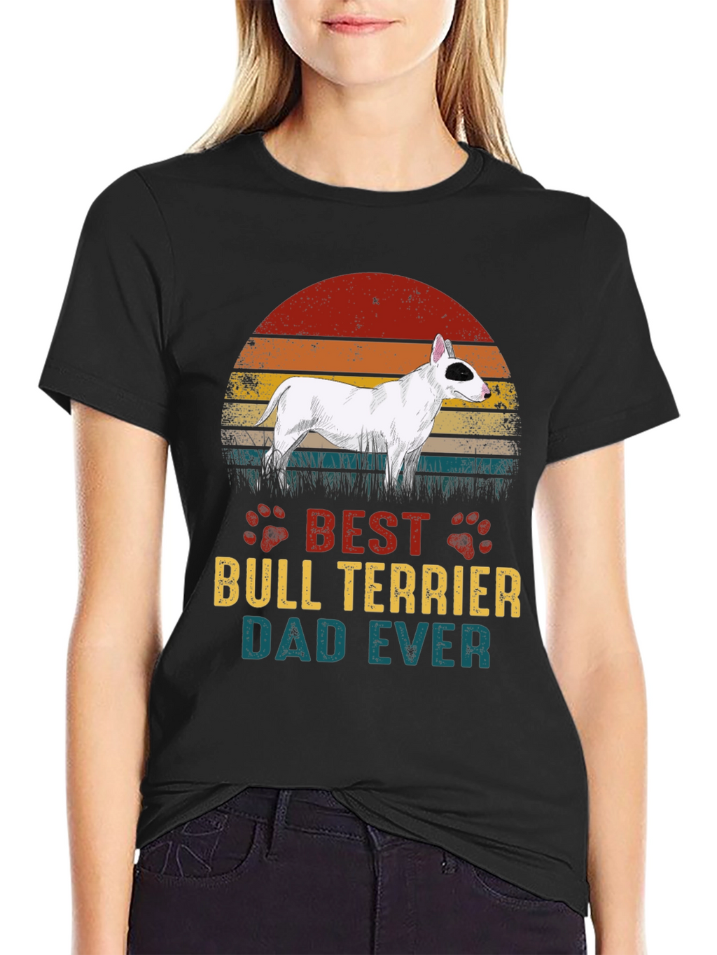 Best Bull Terrier Dad Ever Graphic T-Shirt