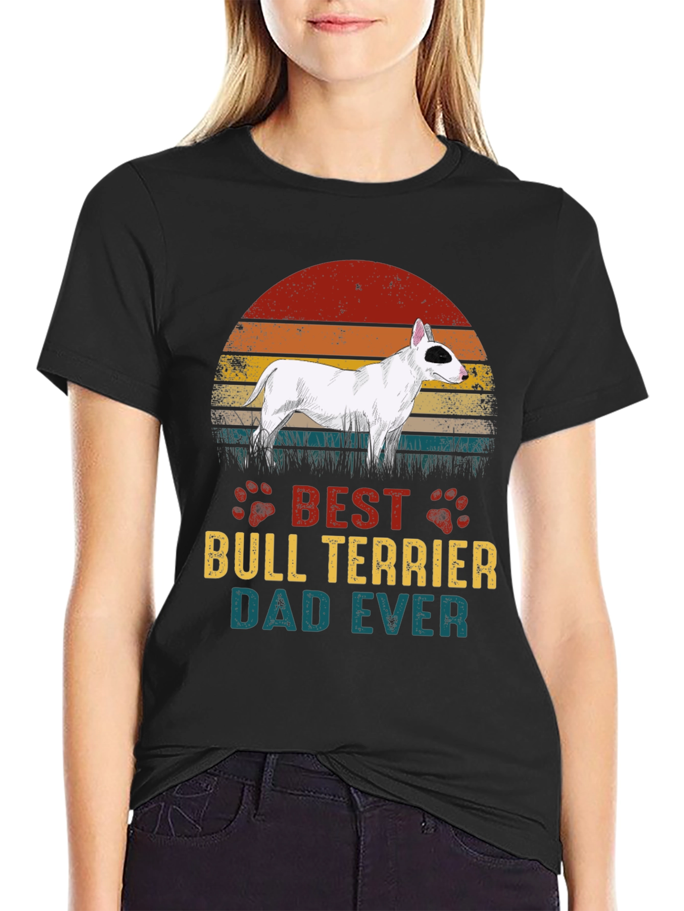 Best Bull Terrier Dad Ever Graphic T-Shirt