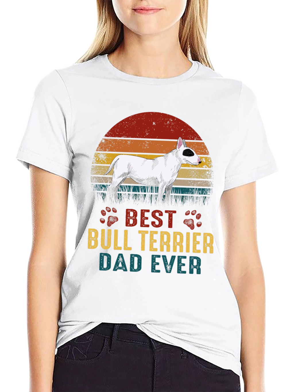 Best Bull Terrier Dad Ever Graphic T-Shirt