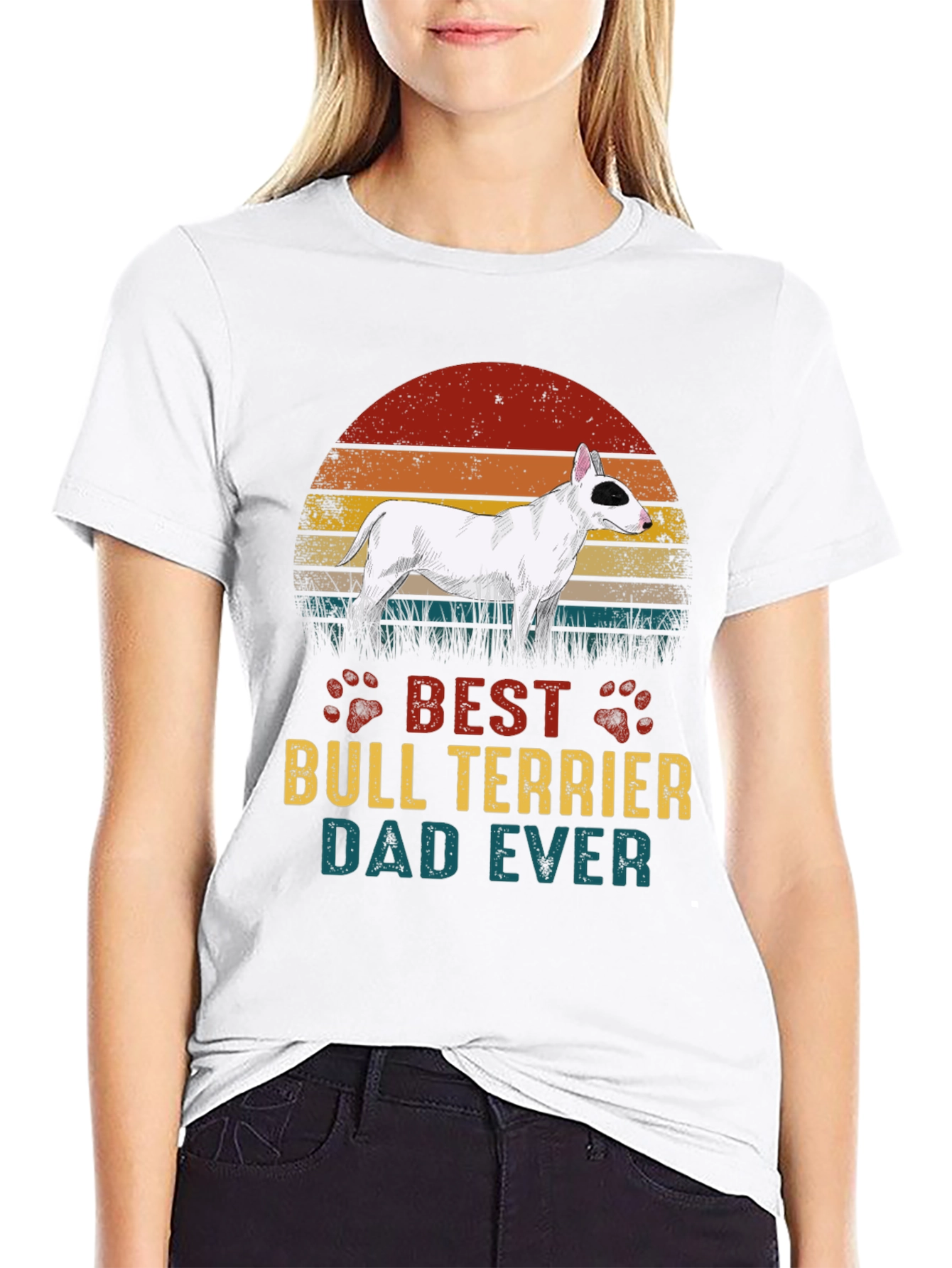 Best Bull Terrier Dad Ever Graphic T-Shirt