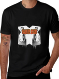 Burning Sound Graphic Black T-Shirt
