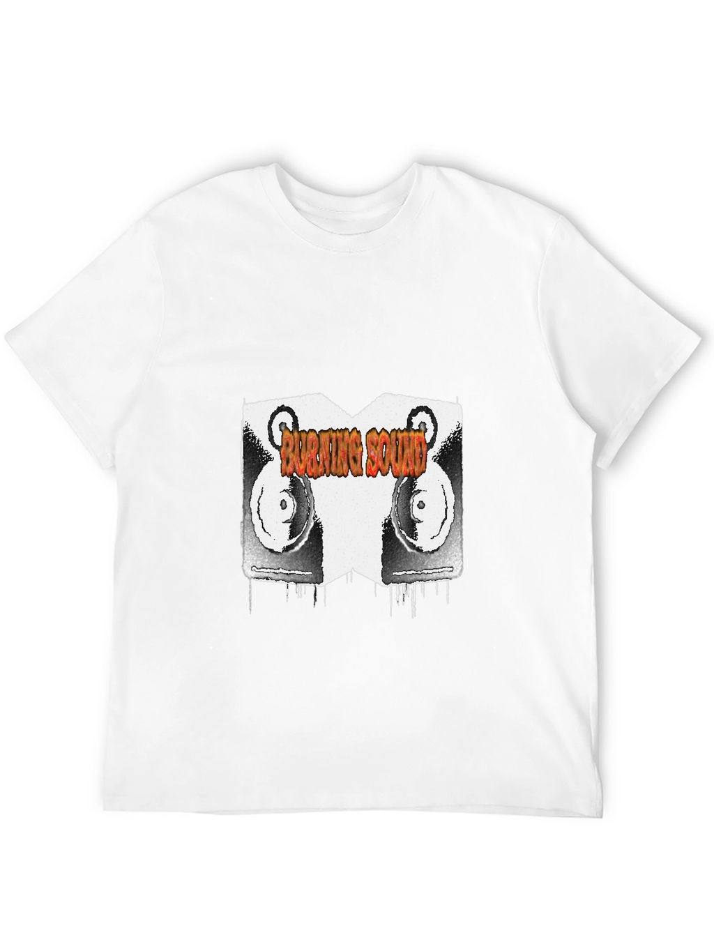 Burning Sound Graphic Black T-Shirt