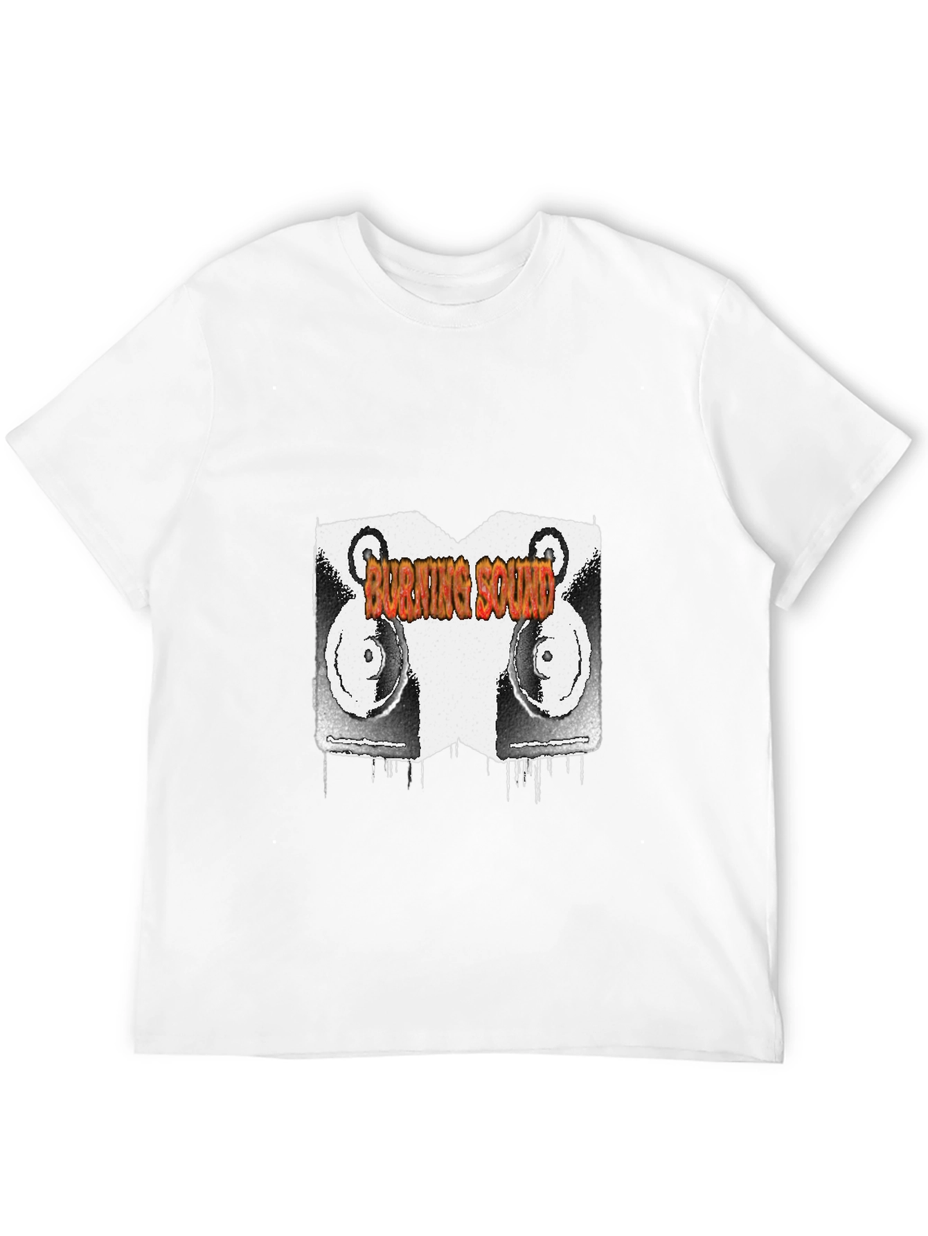 Burning Sound Graphic Black T-Shirt