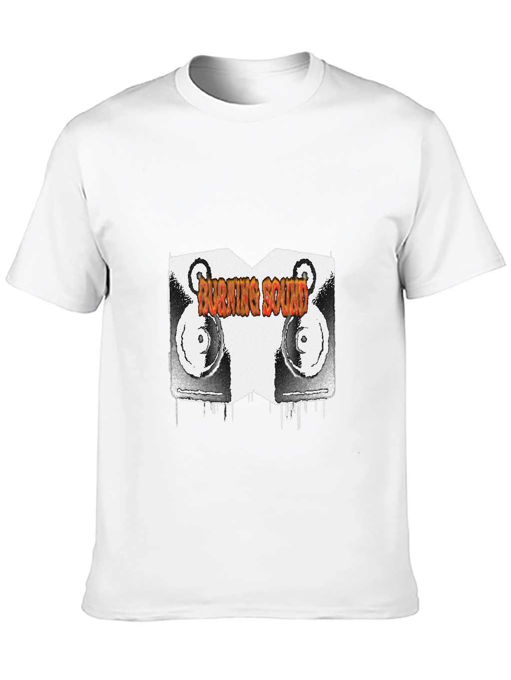 Burning Sound Graphic Black T-Shirt