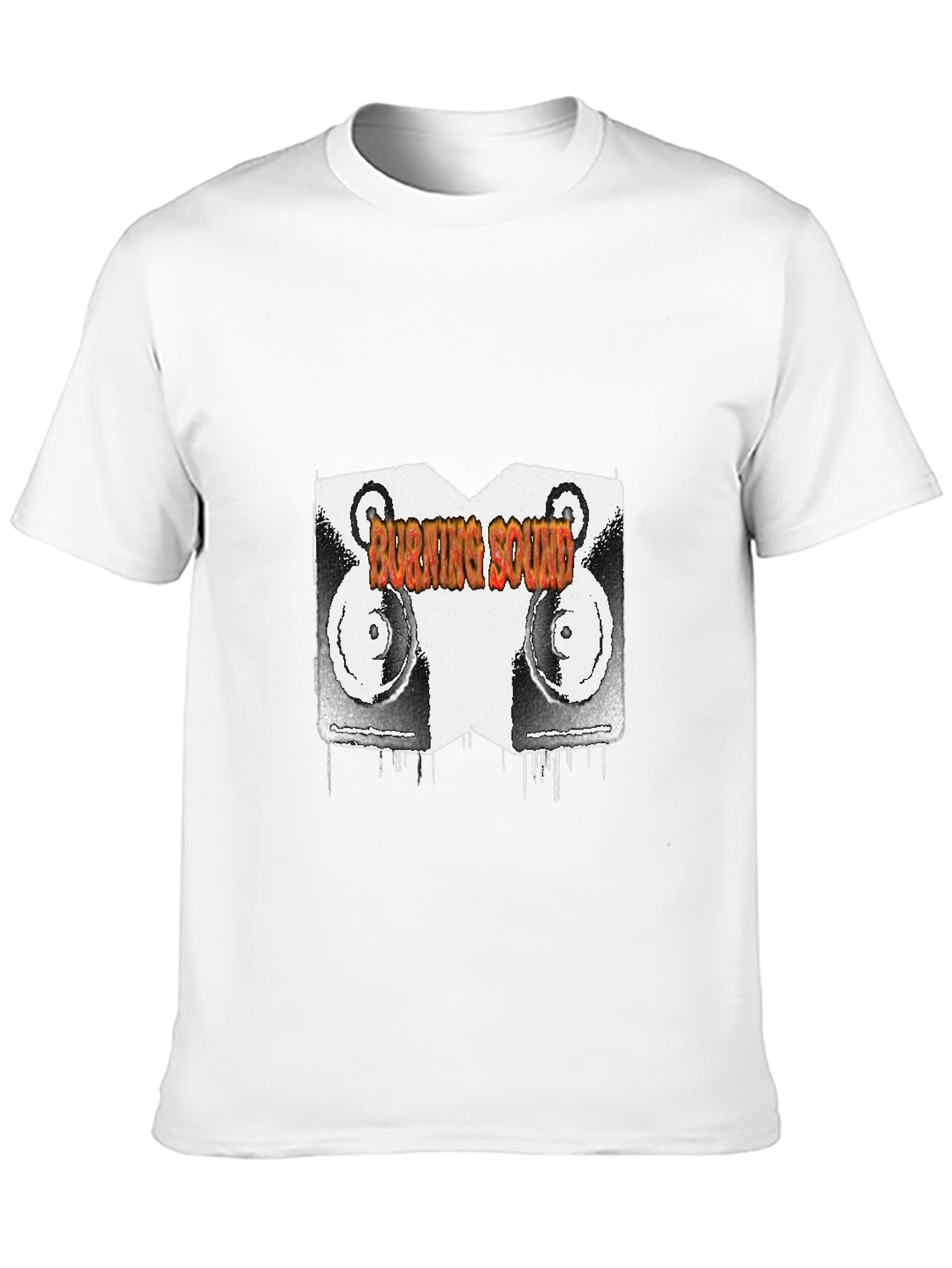 Burning Sound Graphic Black T-Shirt