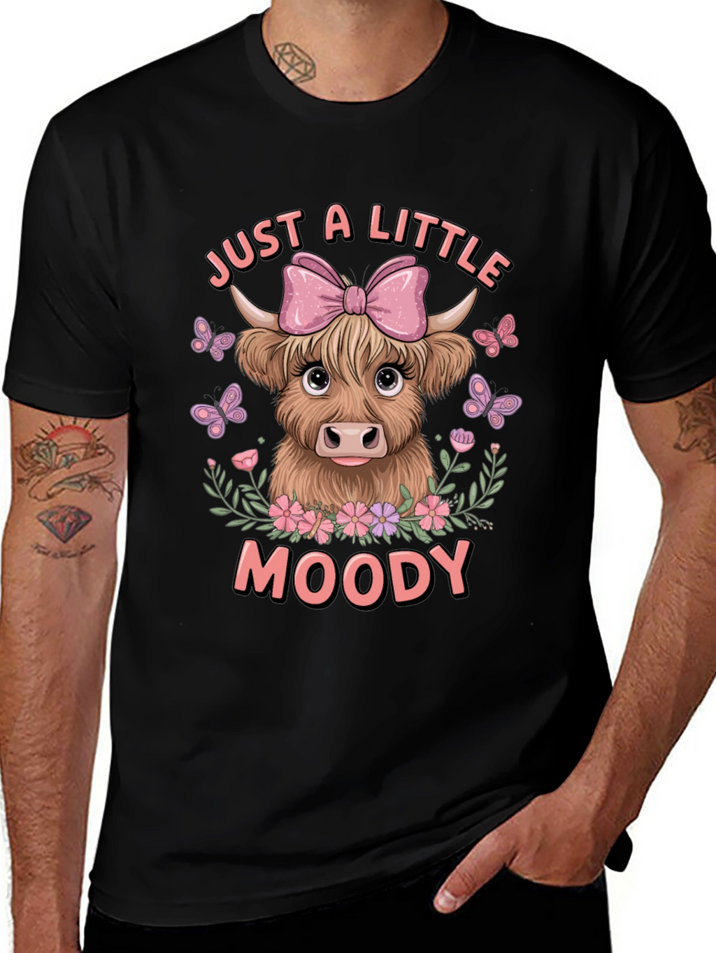 Moody Highland Cow Graphic Tee