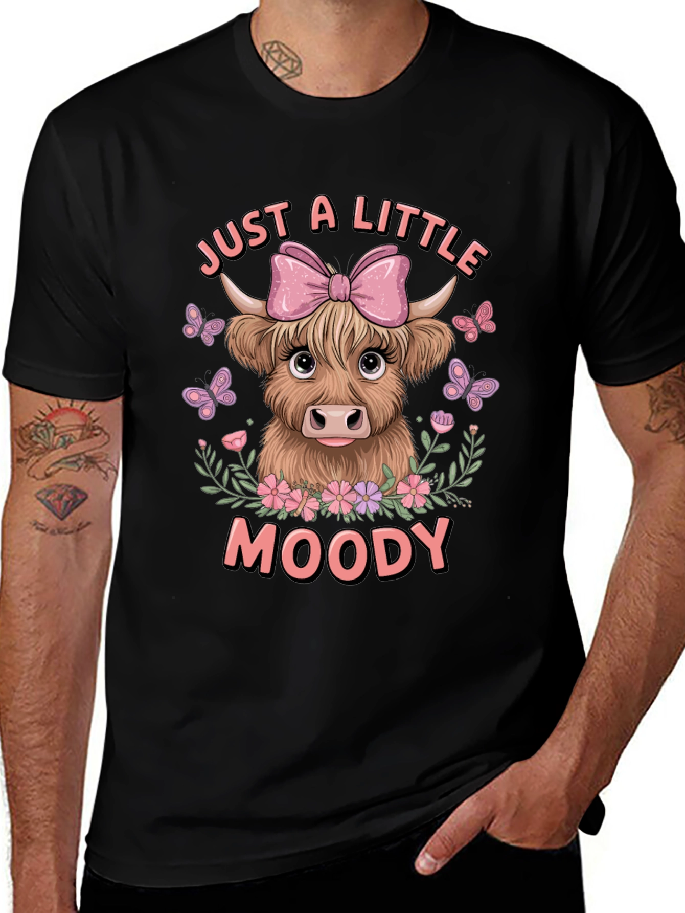 Moody Highland Cow Graphic Tee