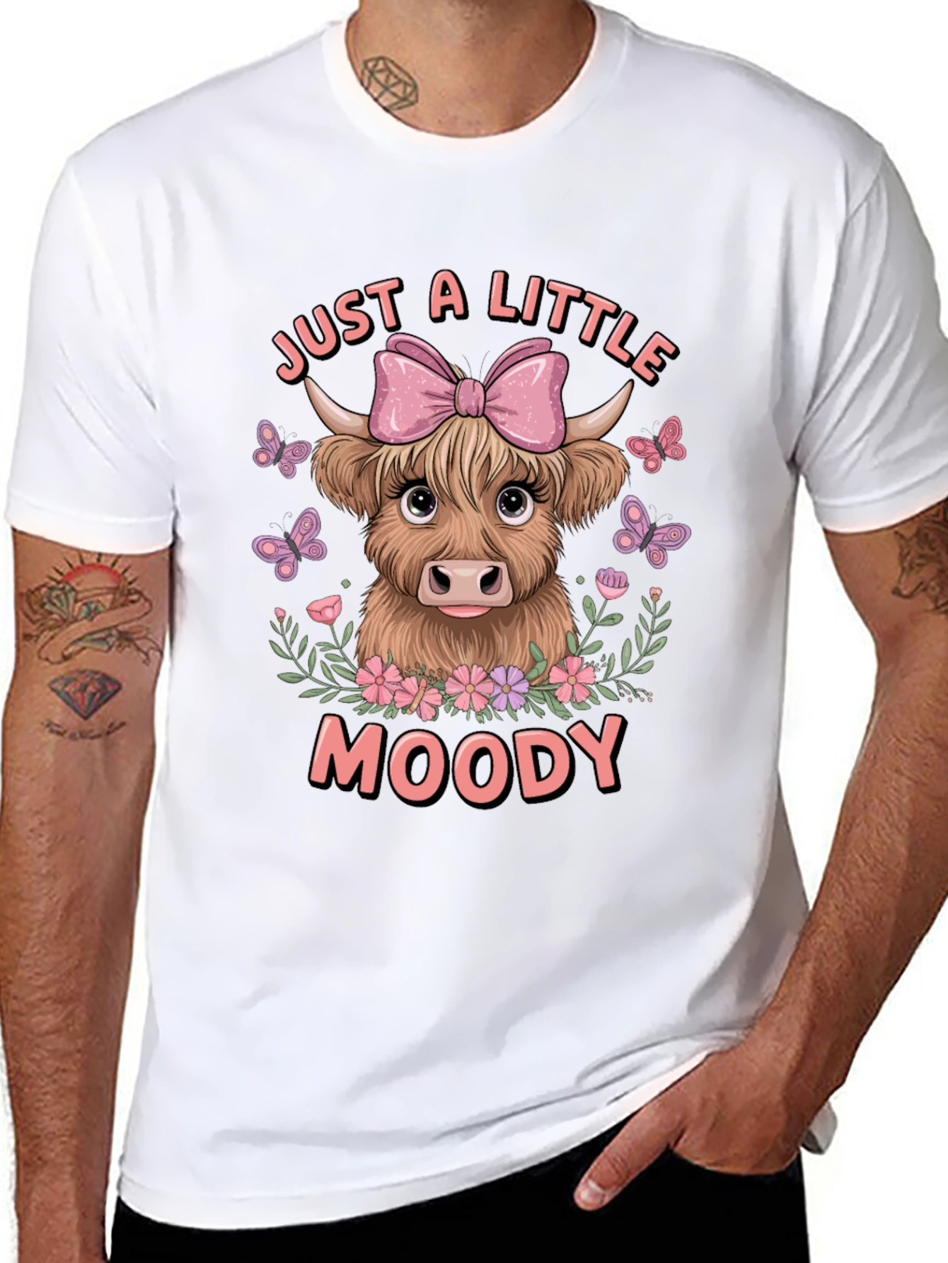 Moody Highland Cow Graphic Tee
