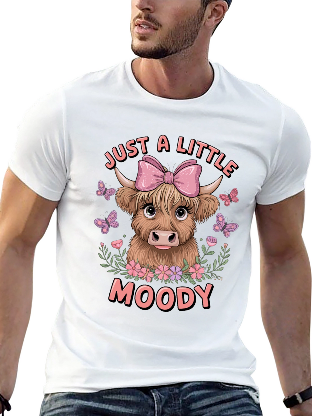 Moody Highland Cow Graphic Tee
