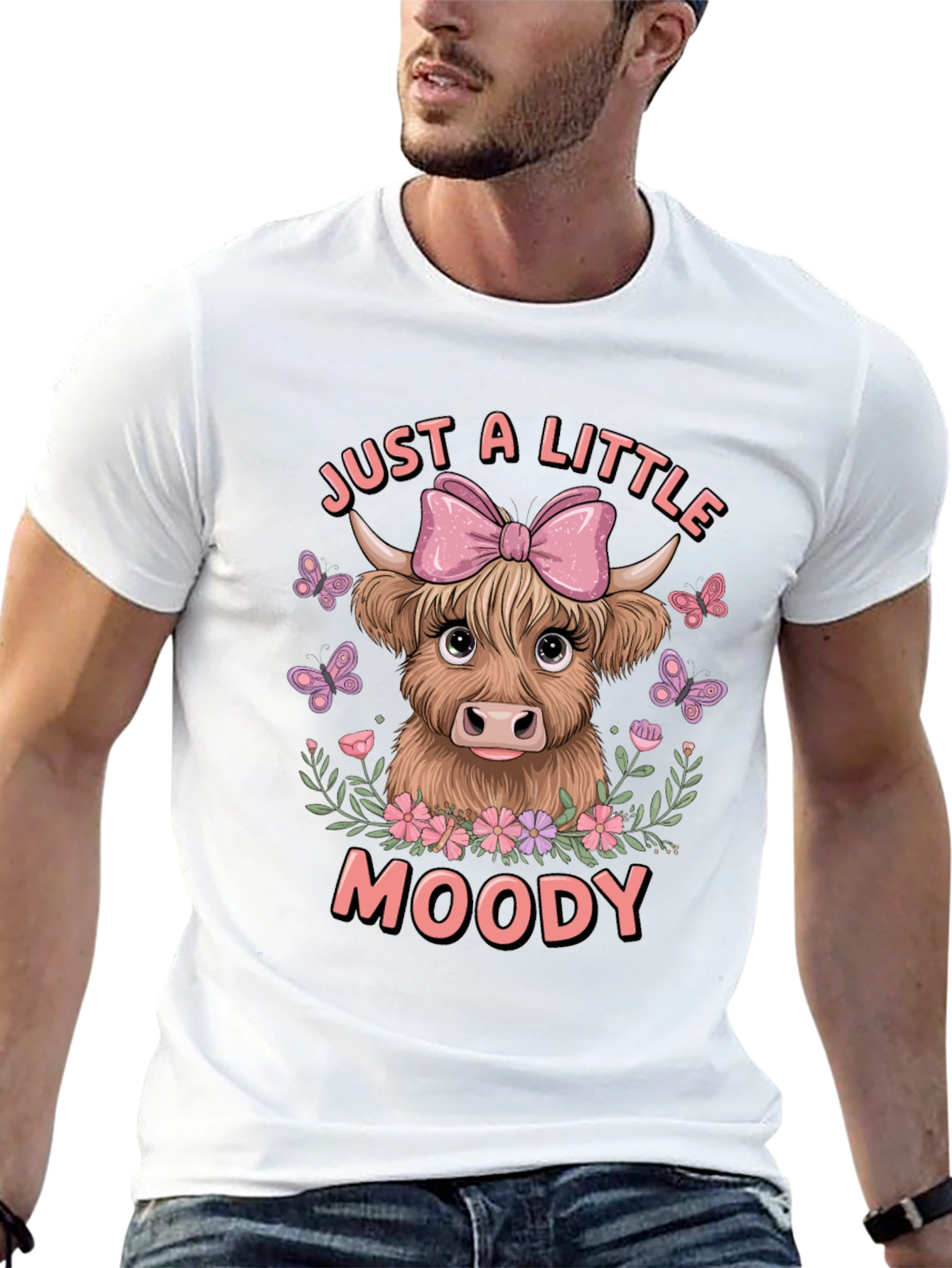 Moody Highland Cow Graphic Tee