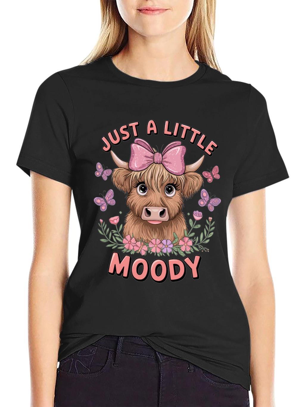 Moody Highland Cow Graphic Tee