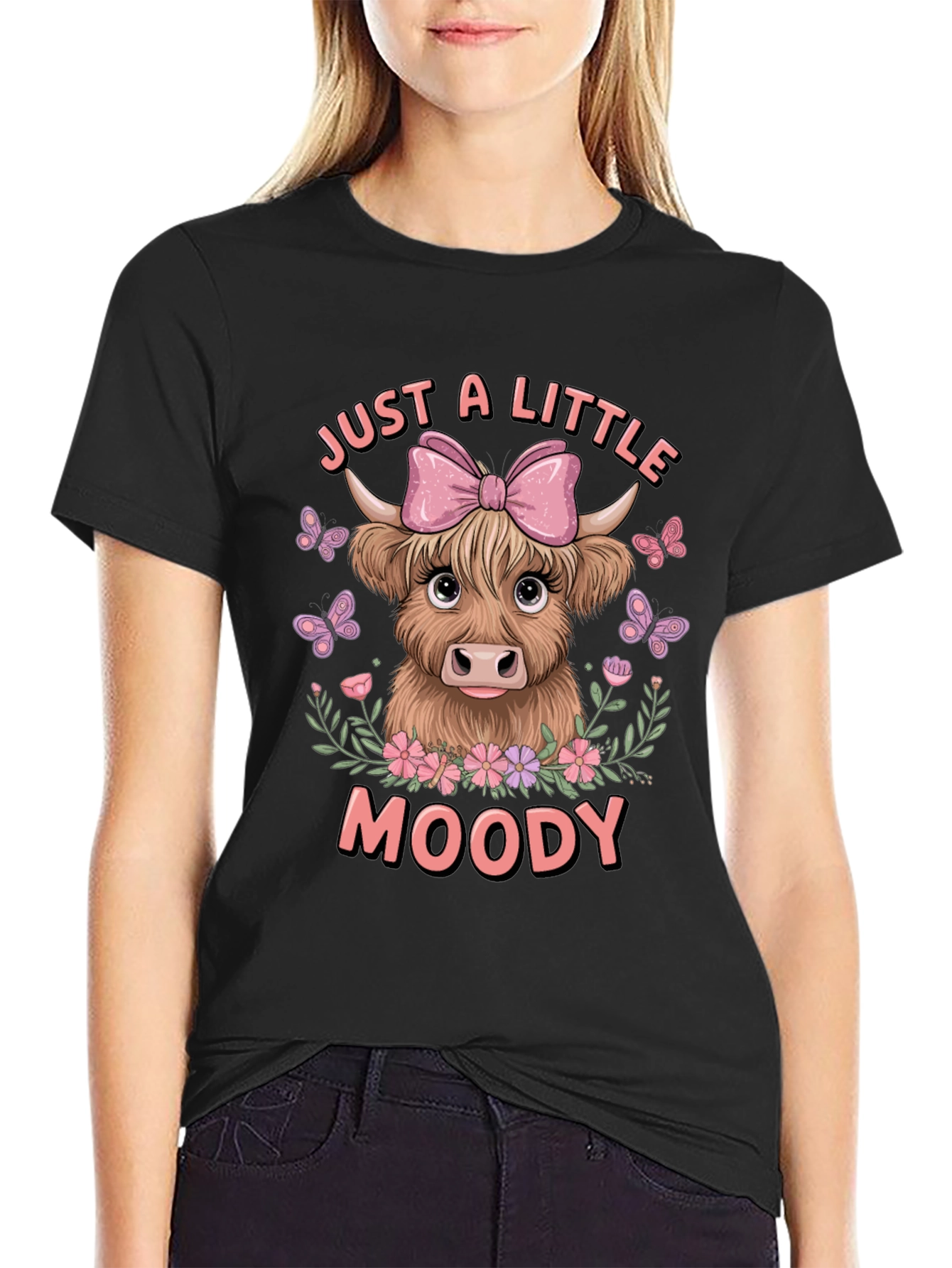 Moody Highland Cow Graphic Tee