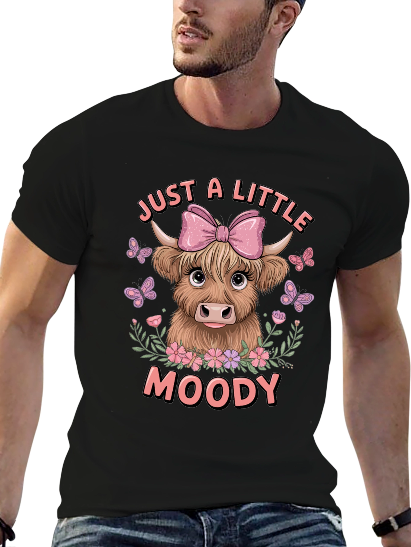 Moody Highland Cow Graphic Tee