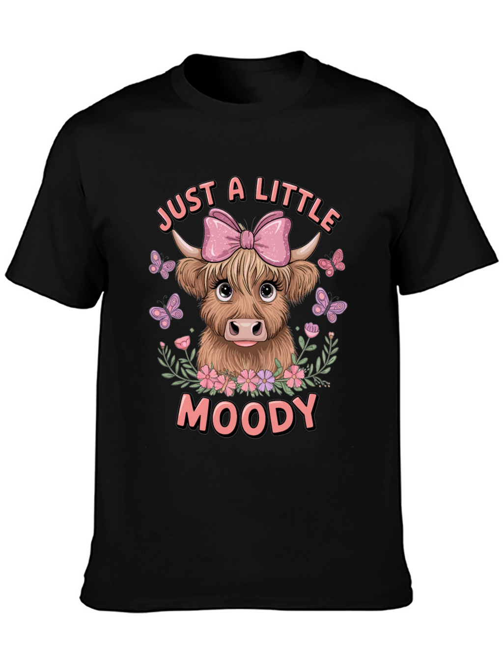 Moody Highland Cow Graphic Tee