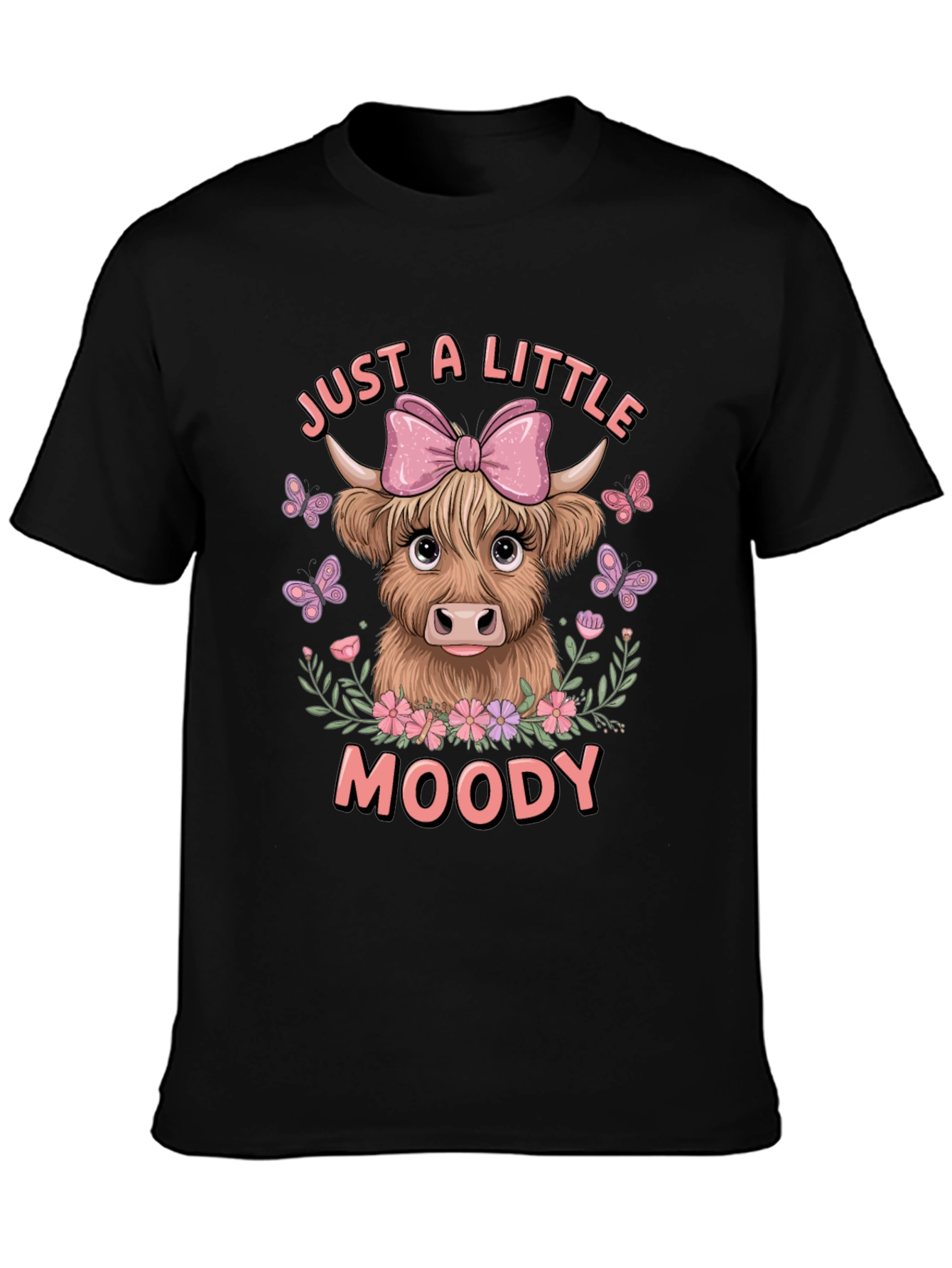 Moody Highland Cow Graphic Tee