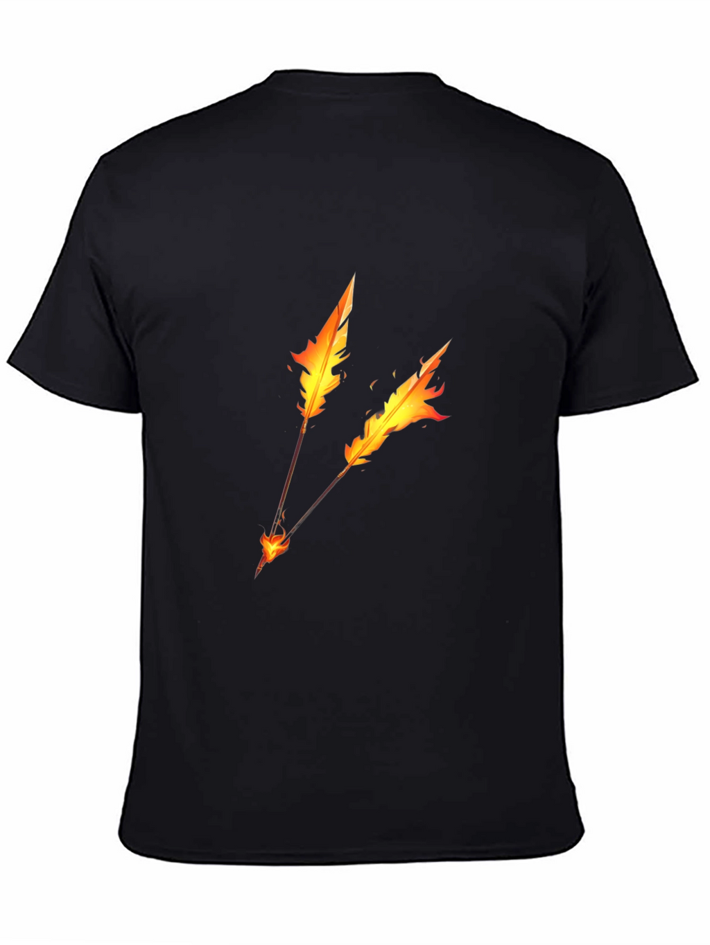 Fiery Arrow Graphic T-Shirt - Black Cotton Tee