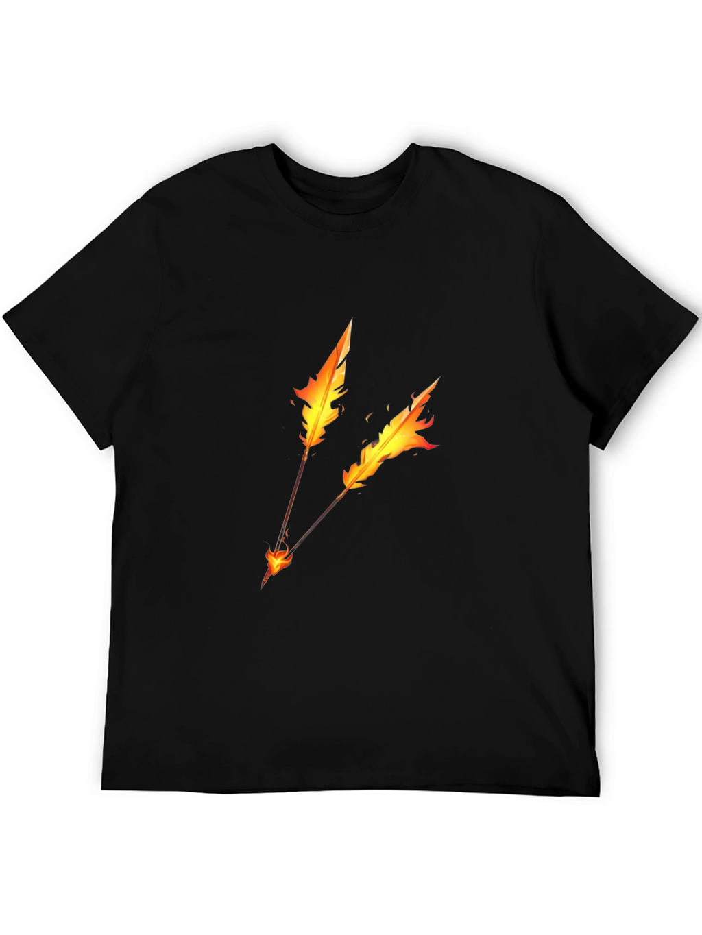 Fiery Arrow Graphic T-Shirt - Black Cotton Tee