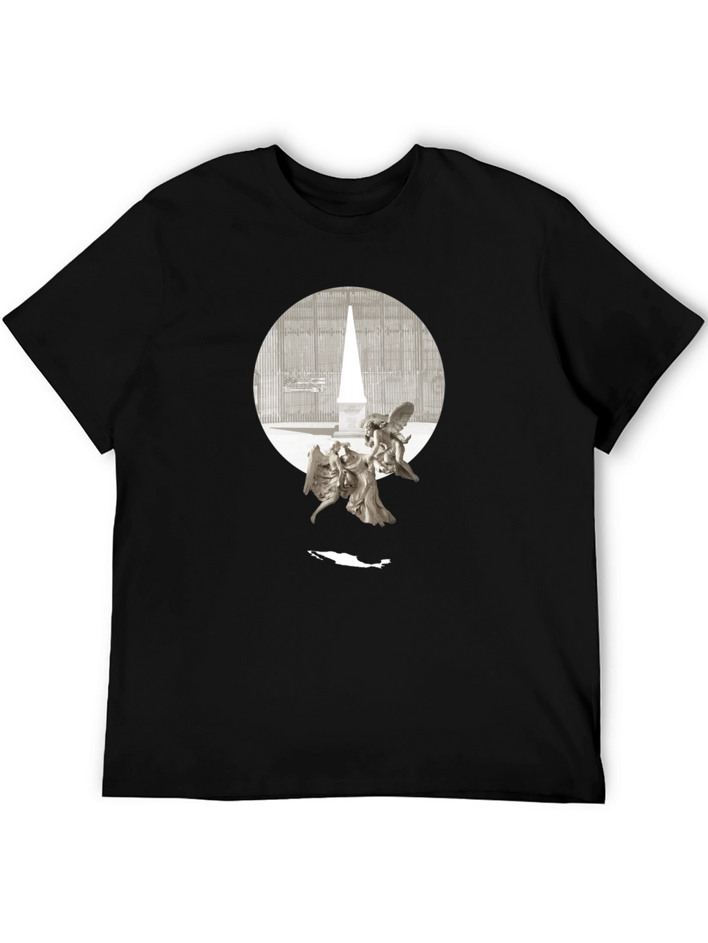 Angels & Obelisk Graphic Tee - Black
