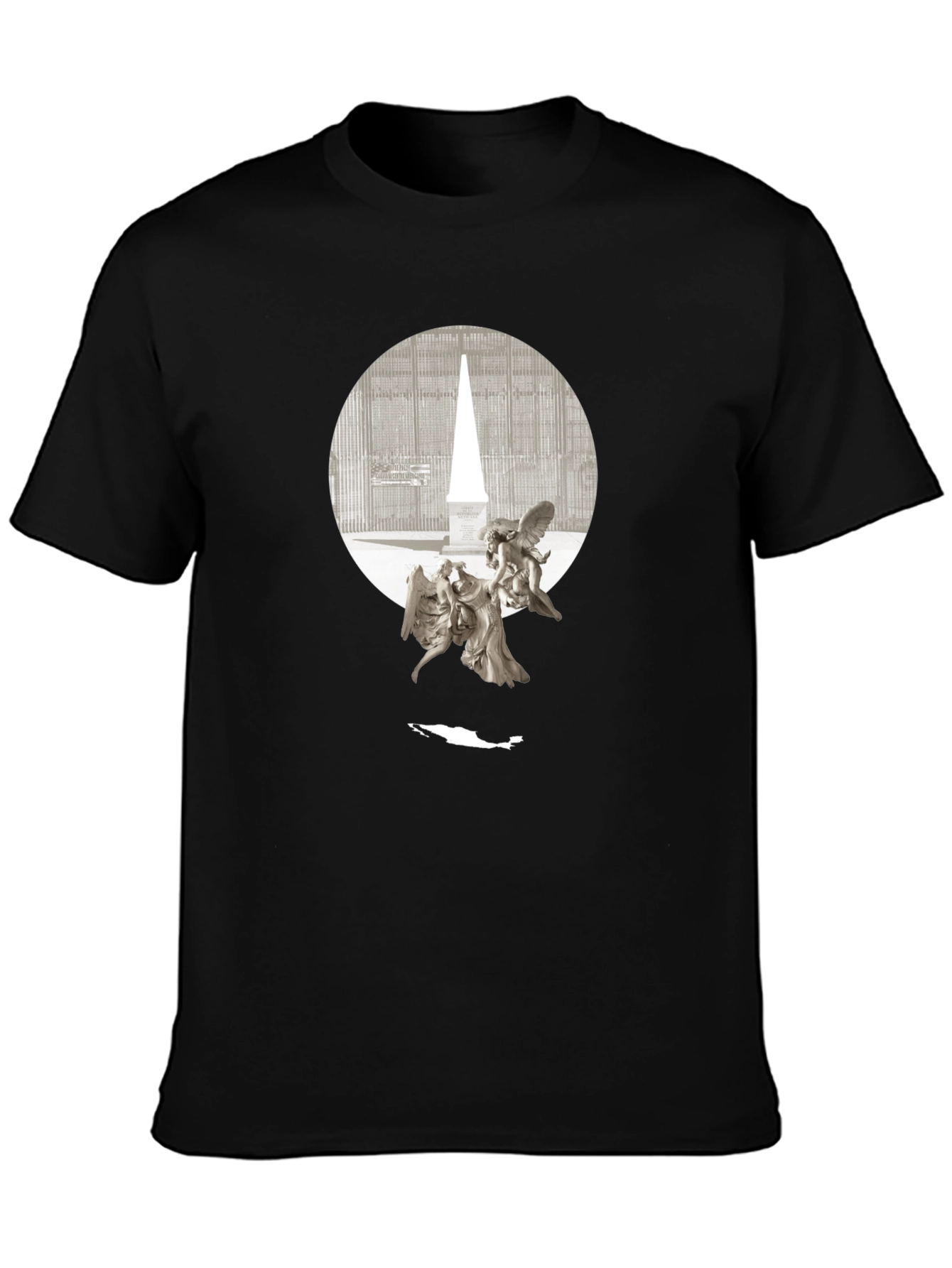 Angels & Obelisk Graphic Tee - Black
