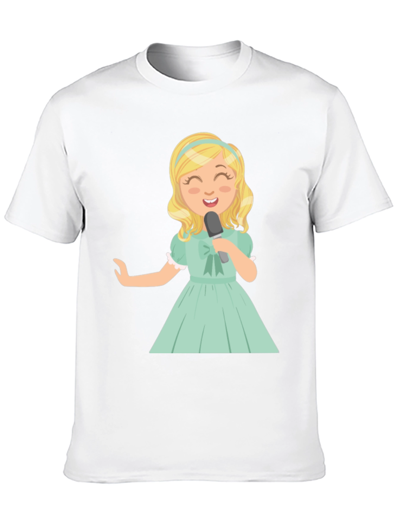 Singer Girl Graphic T-Shirt Black Cotton Tee