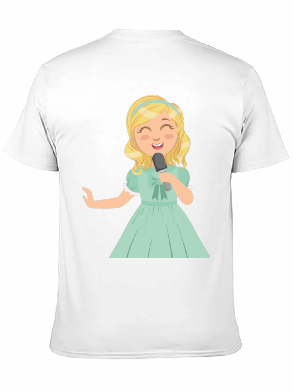 Singer Girl Graphic T-Shirt Black Cotton Tee