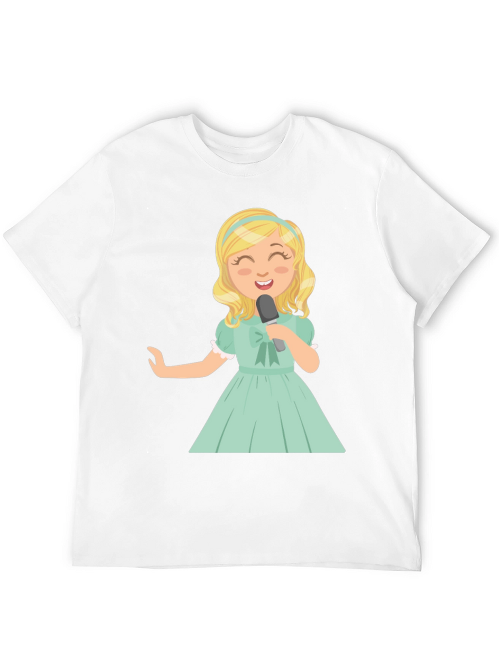 Singer Girl Graphic T-Shirt Black Cotton Tee