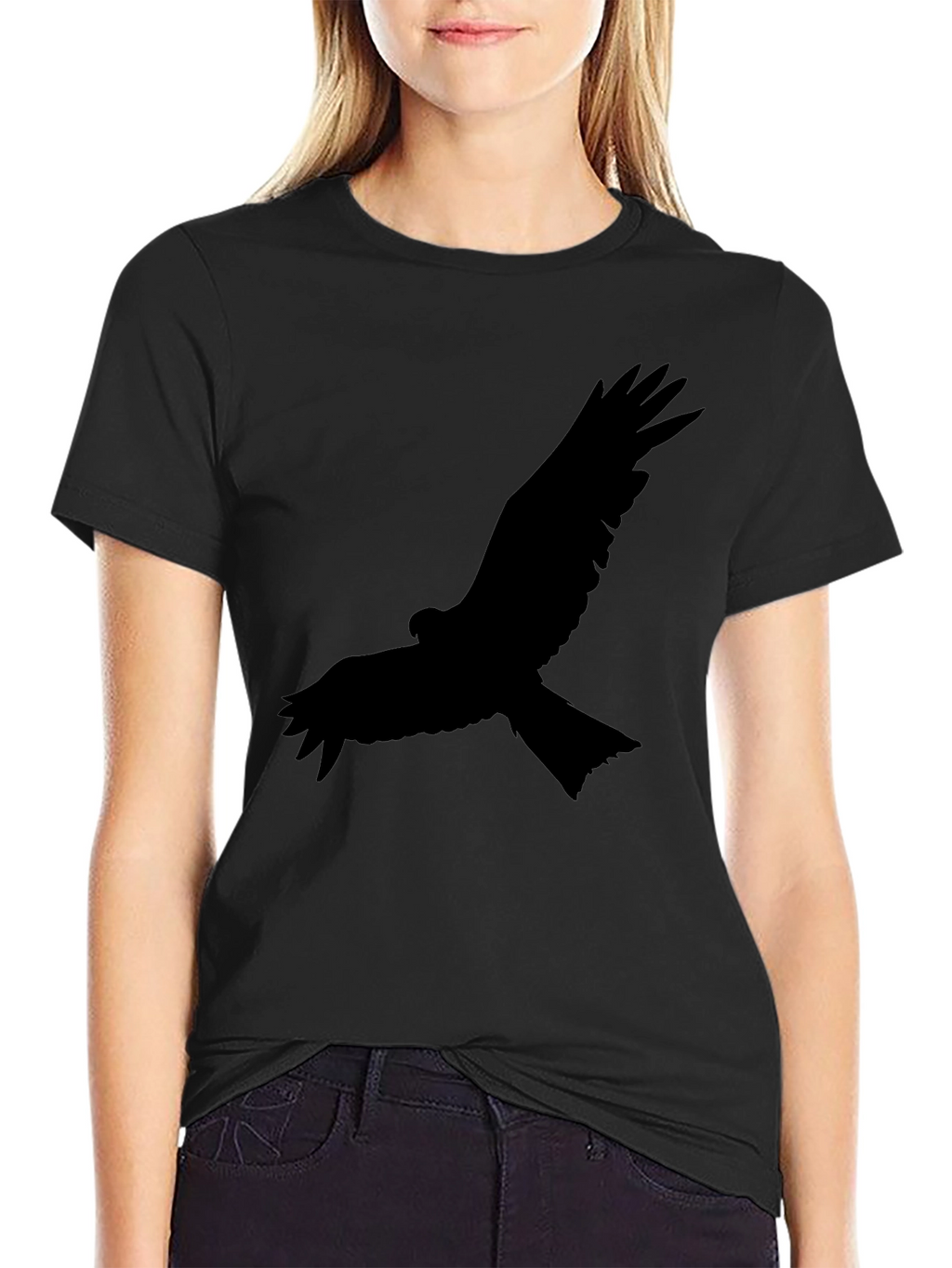 Black Eagle Silhouette Graphic T-Shirt