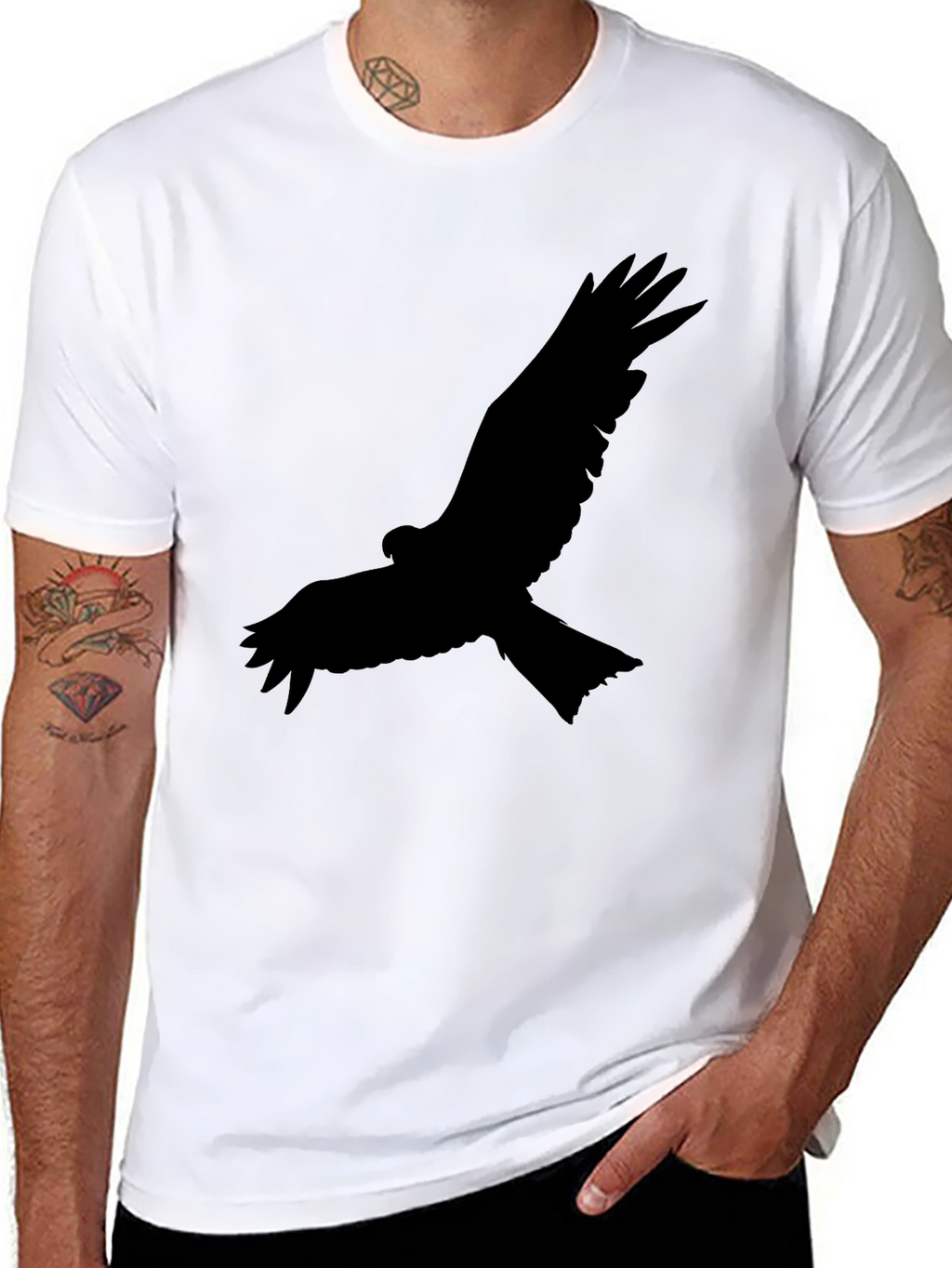 Black Eagle Silhouette Graphic T-Shirt