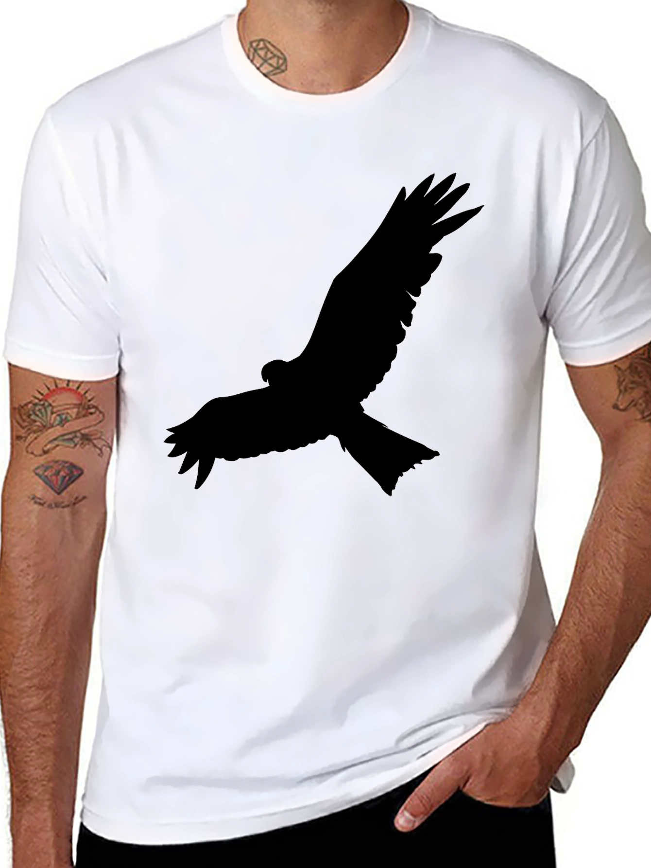 Black Eagle Silhouette Graphic T-Shirt