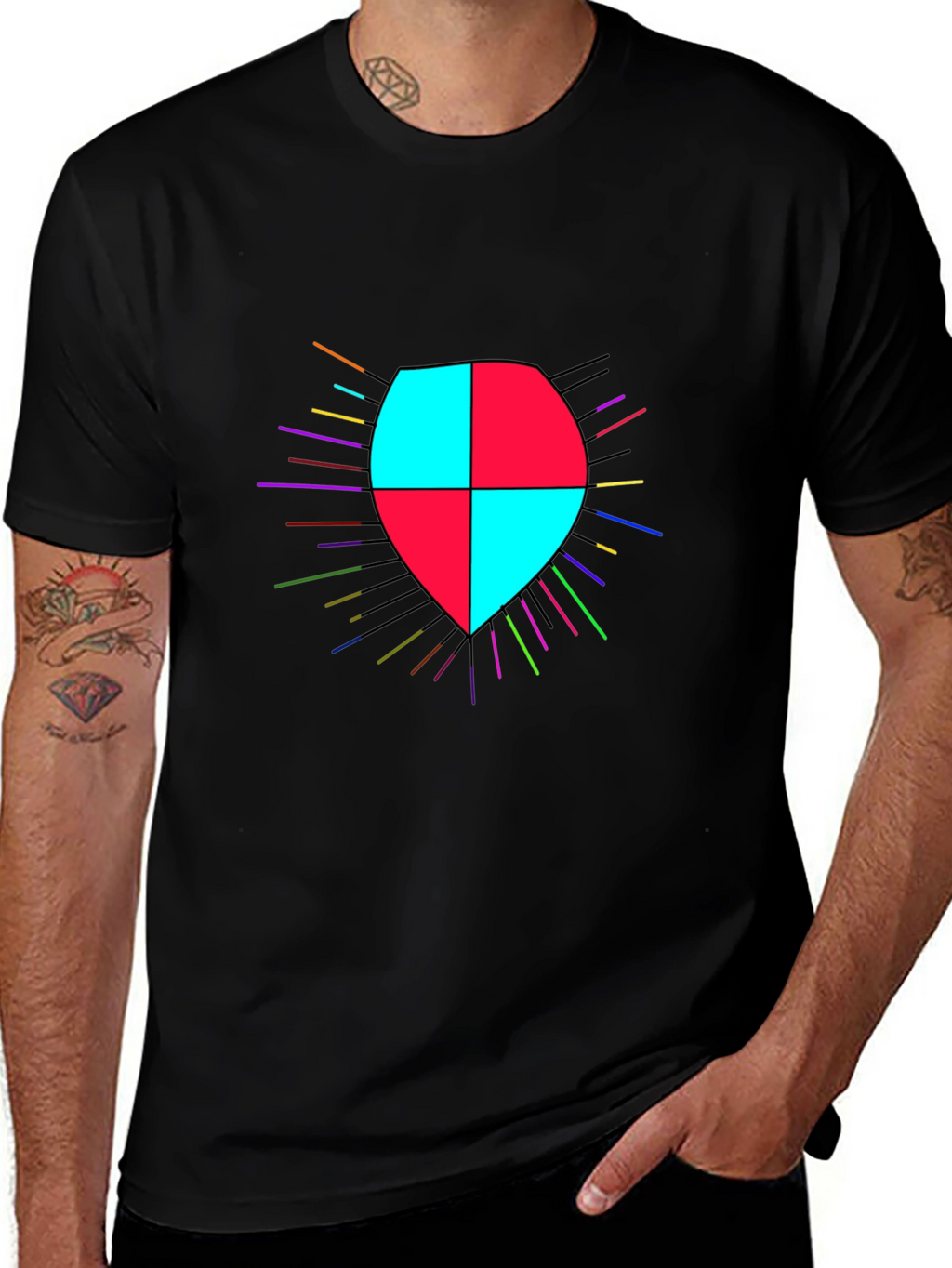 Shield Graphic Black T-Shirt